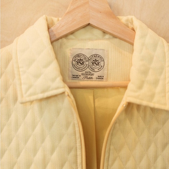 Vintage Cream Quilted Jacket Coat (Made in Canada) - Picture 4 of 11